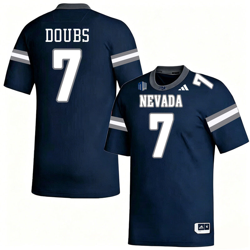 Nevada Wolf Pack #7 Romeo Doubs College Football Jerseys,Uniforms-Navy
